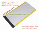 Rtdpart P399085K01-2P, 399085-2P 3.8V 8600mAh replacement batteries