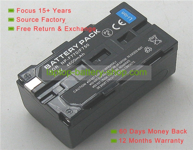 Sony NP-F960 7.2V 6600mAh replacement batteries - Click Image to Close