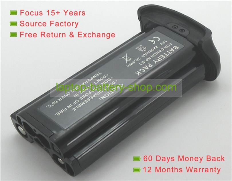 Canon NP-E3, 7084A001 12V 1650mAh replacement batteries - Click Image to Close