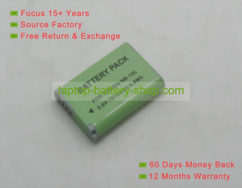 Canon NB-12L 3.6V 1910mAh replacement batteries - Click Image to Close