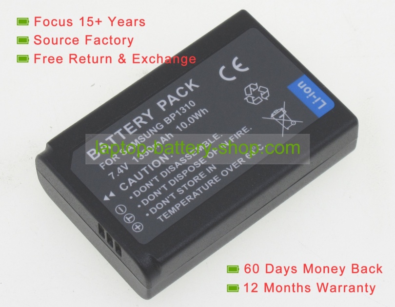 Samsung BP1310, BP1310EP 7.4V 1350mAh replacement batteries - Click Image to Close