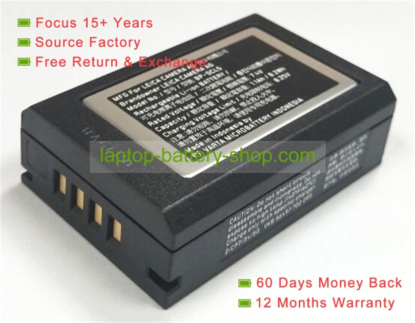 Leica BP-SCL5 7.4V 1100mAh replacement batteries - Click Image to Close