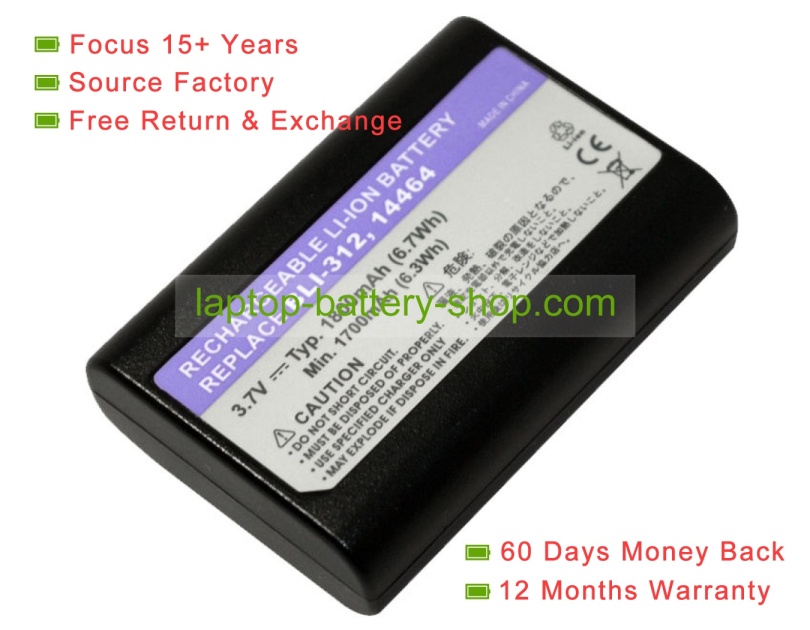 Leica 14464, BLI-312 3.7V 1800mAh replacement batteries - Click Image to Close