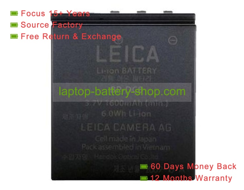 Leica BP-DC8 3.7V 1600mAh replacement batteries - Click Image to Close