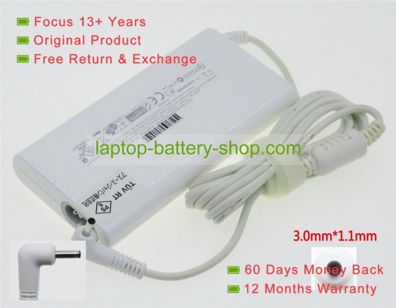 Asus ADP-65NH A, 68JW1AK02UX 19.5V 3.08A original adapters - Click Image to Close