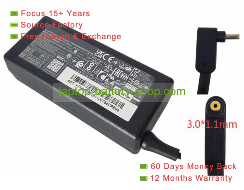 Acer kp.06503.004, KP.0650H.013 19V 3.42A replacement adapters - Click Image to Close