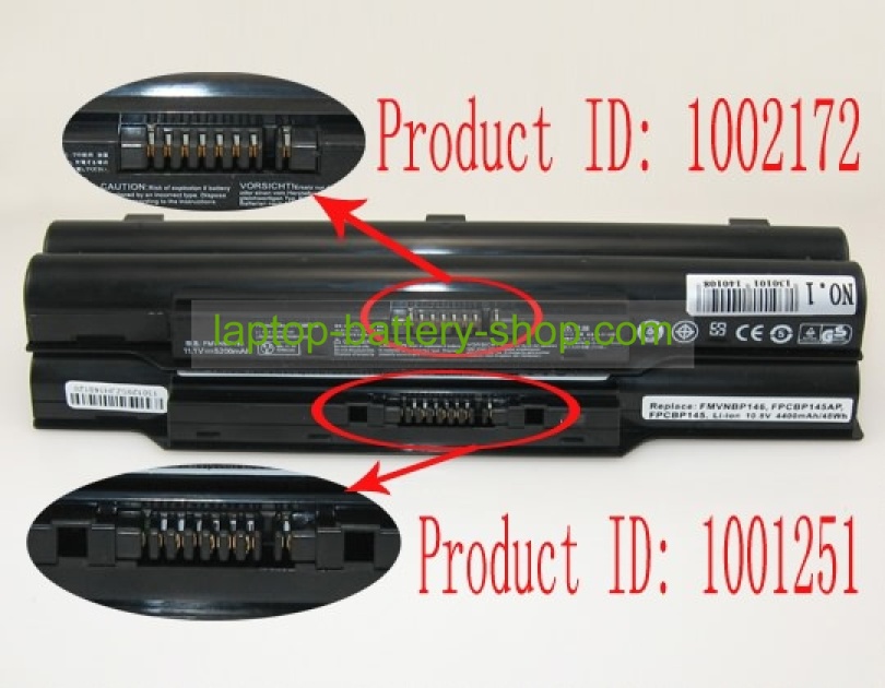 Fujitsu FPCBP219, FPCBP145 10.8V 4400mAh replacement batteries - Click Image to Close