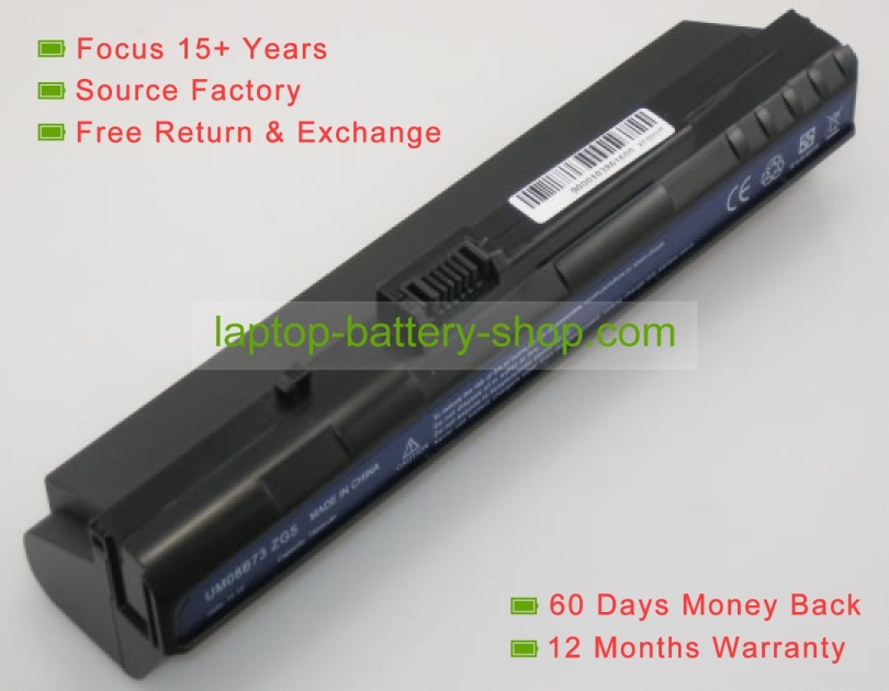 Acer UM08A31, UM08A73 11.1V 6600mAh replacement batteries - Click Image to Close