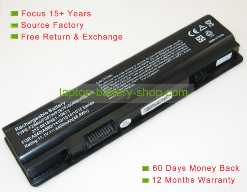 Dell F287H, 312-0818 11.1V 4400mAh batteries - Click Image to Close