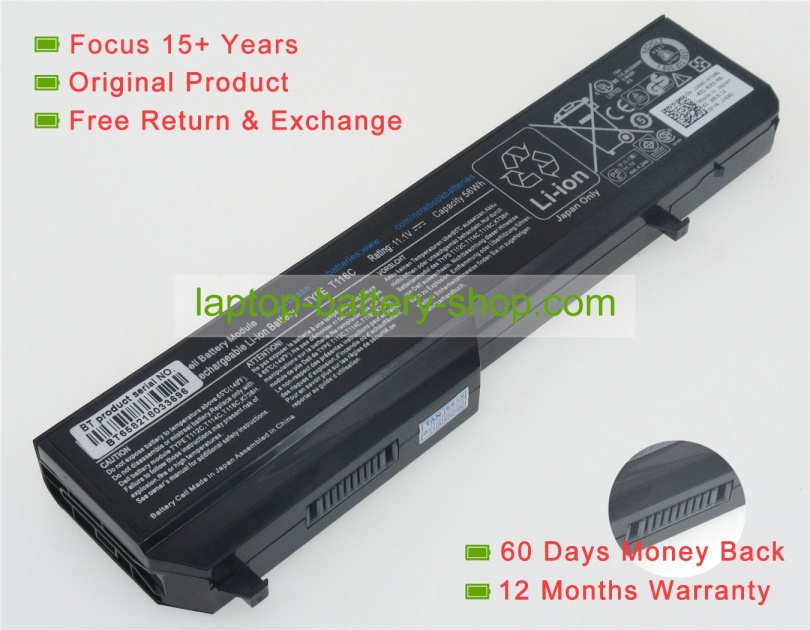 Dell T114C, T116C 11.1V 4400mAh replacement batteries - Click Image to Close