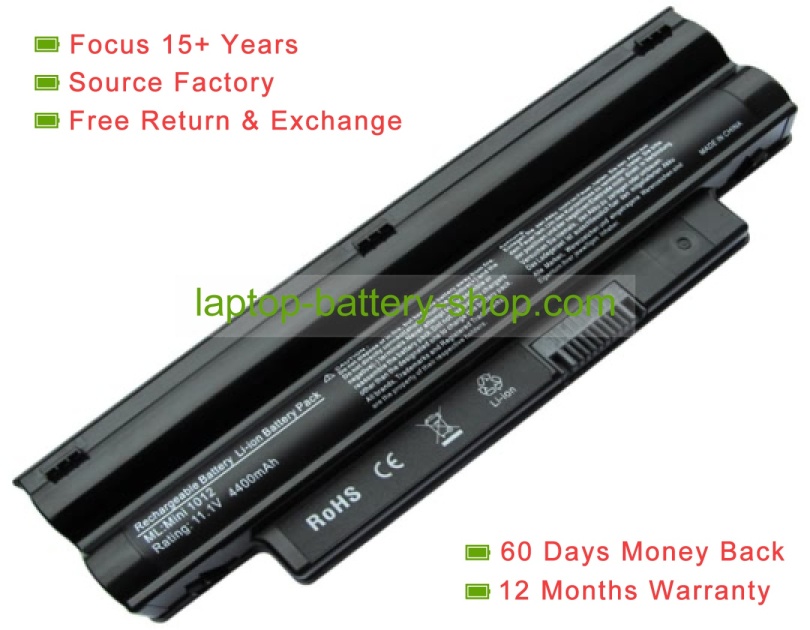 Dell CMP3D,Mini 1012 11.1V 4400mAh replacement batteries - Click Image to Close