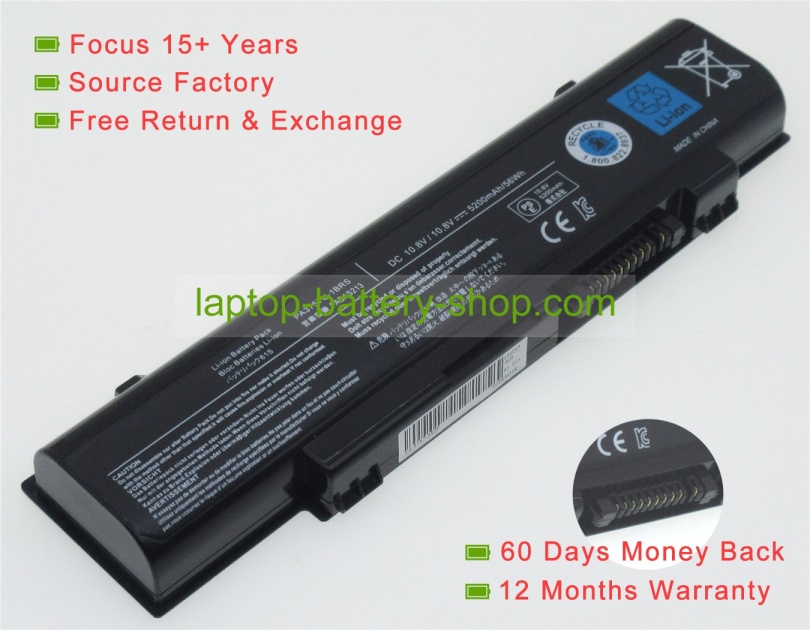 Toshiba PA3757U-1BRS, PABAS213 10.8V 4400mAh replacement batteries - Click Image to Close