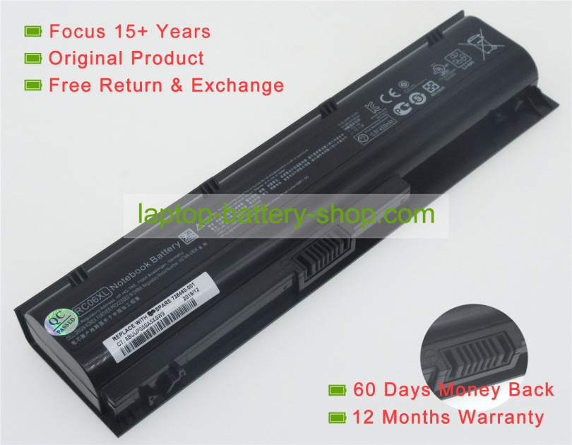 Hp RC06, HSTNN-W84C 10.8V 4800mAh replacement batteries - Click Image to Close