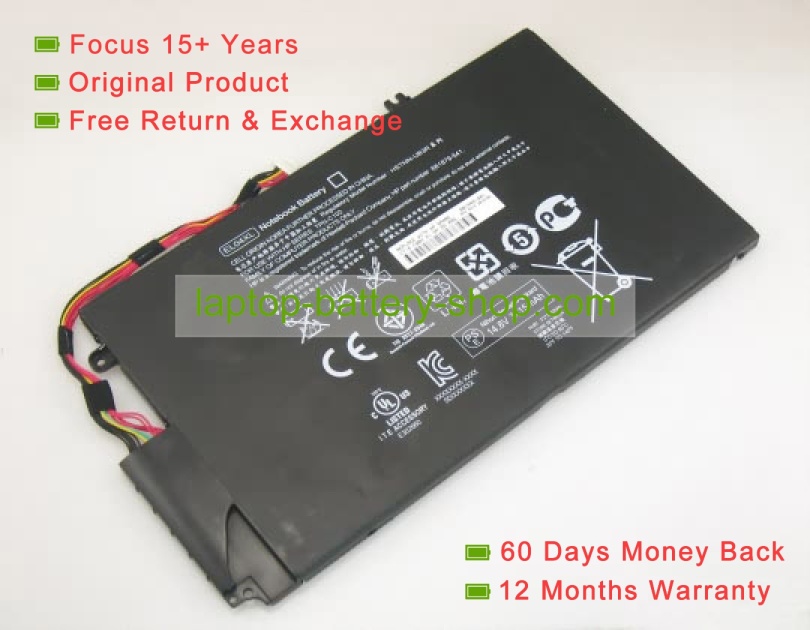 Hp TPN-C102, HSTNN-IB3R 14.8V 3400mAh replacement batteries - Click Image to Close