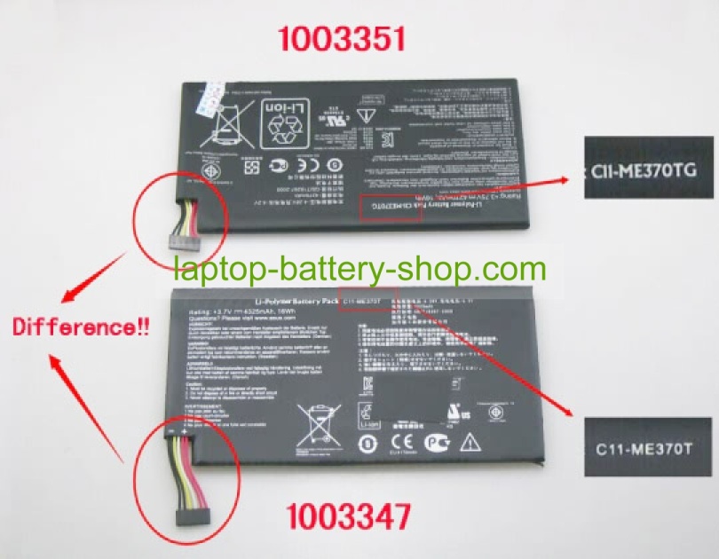 Asus CII-ME370T, C11-EP71 3.7V 4325mAh replacement batteries - Click Image to Close