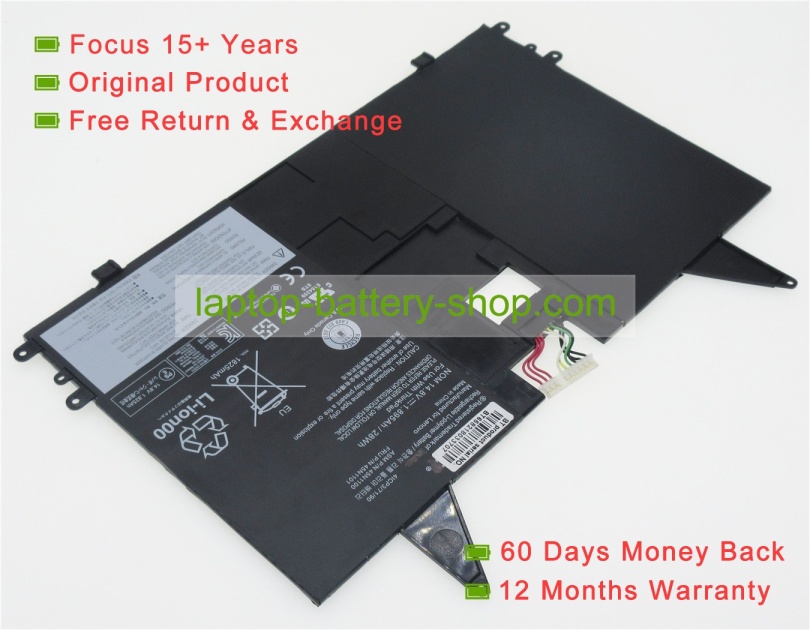 Lenovo ASM 45N1100, 45N1100 14.8V 1895mAh replacement batteries - Click Image to Close