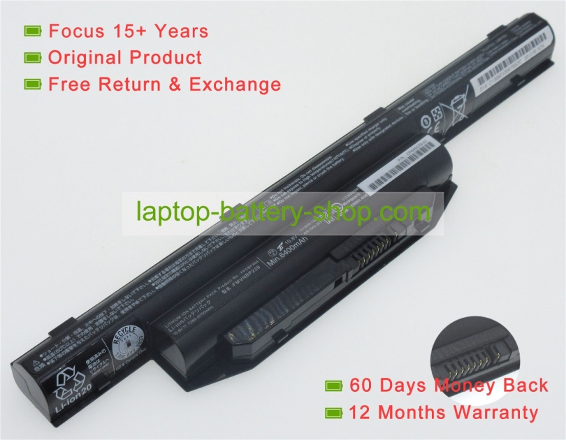 Fujitsu FPCBP416, FMVNBP231 10.8V 6700mAh original batteries - Click Image to Close