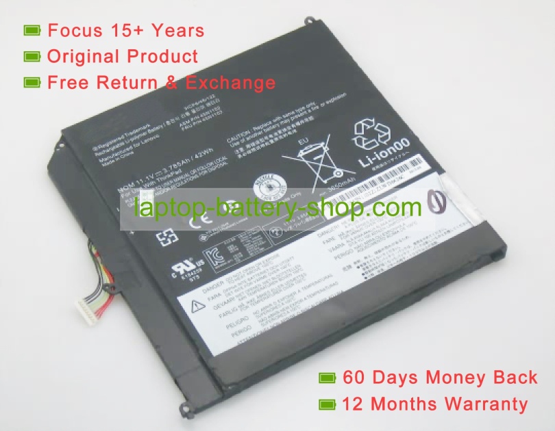 Lenovo 45N1103, 45N1102 11.1V 3785mAh replacement batteries - Click Image to Close