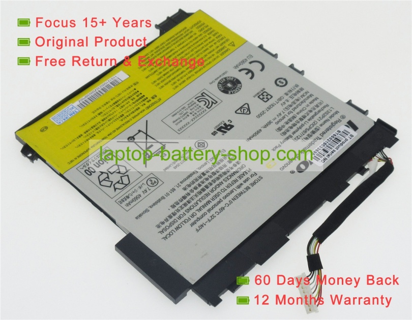 Lenovo 121500232, L13S2P21 7.4V 4950mAh replacement batteries - Click Image to Close