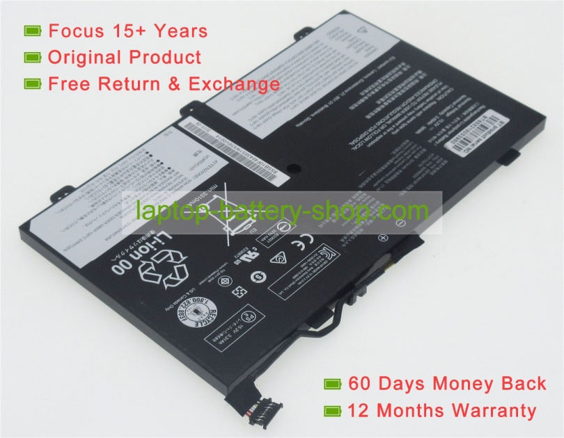 Lenovo SB10F46439, 00HW001 14.8V 3785mAh replacement batteries - Click Image to Close