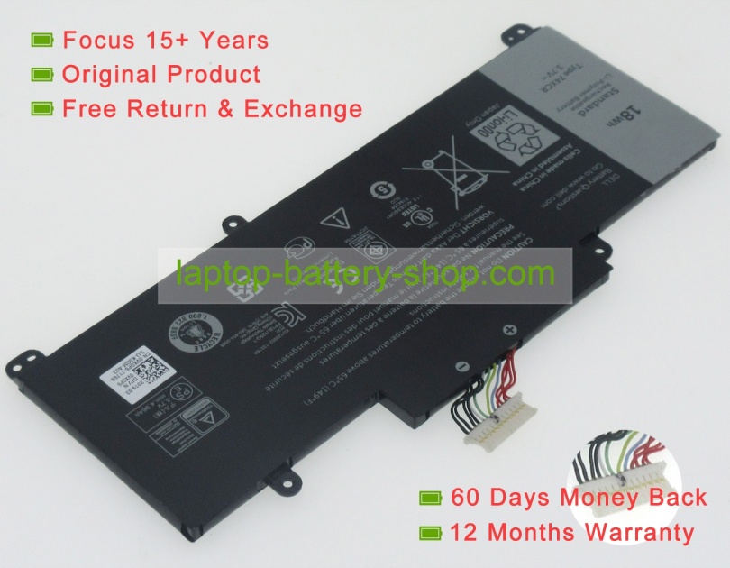 Dell 74XCR, 074XCR 3.7V 4864mAh replacement batteries - Click Image to Close