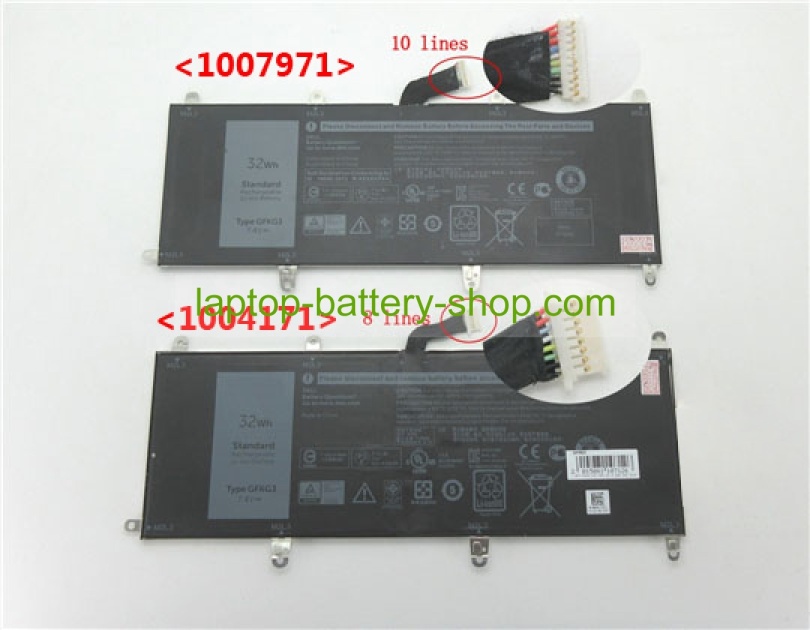 Dell GFKG3, WH96V 7.4V 4220mAh original batteries - Click Image to Close