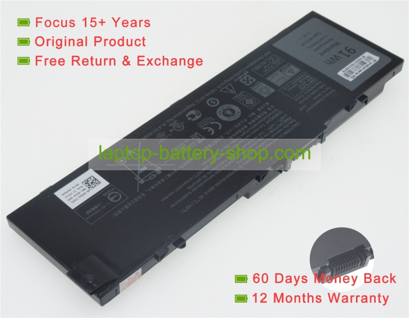 Dell RDYCT, TWCPG 11.4V 7950mAh original batteries - Click Image to Close