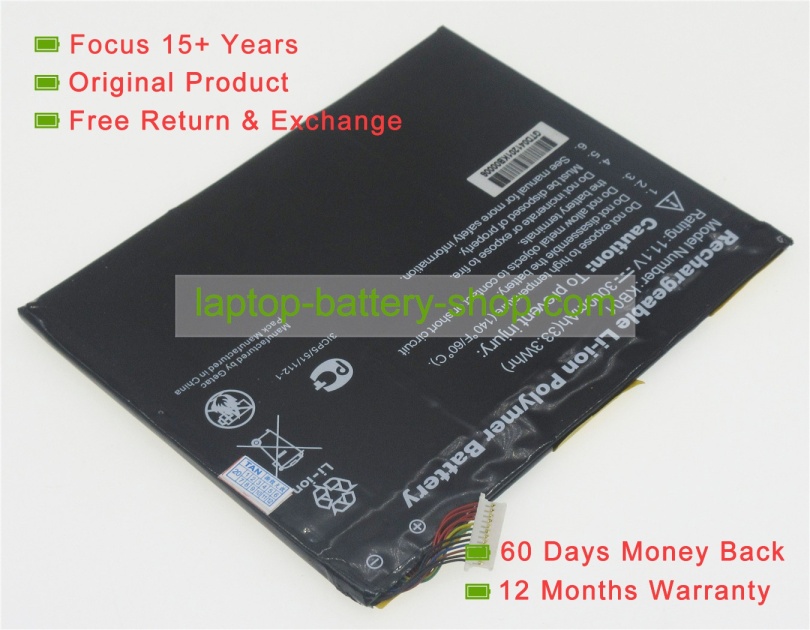 Getac KB01 11.1V 3000mAh replacement batteries - Click Image to Close