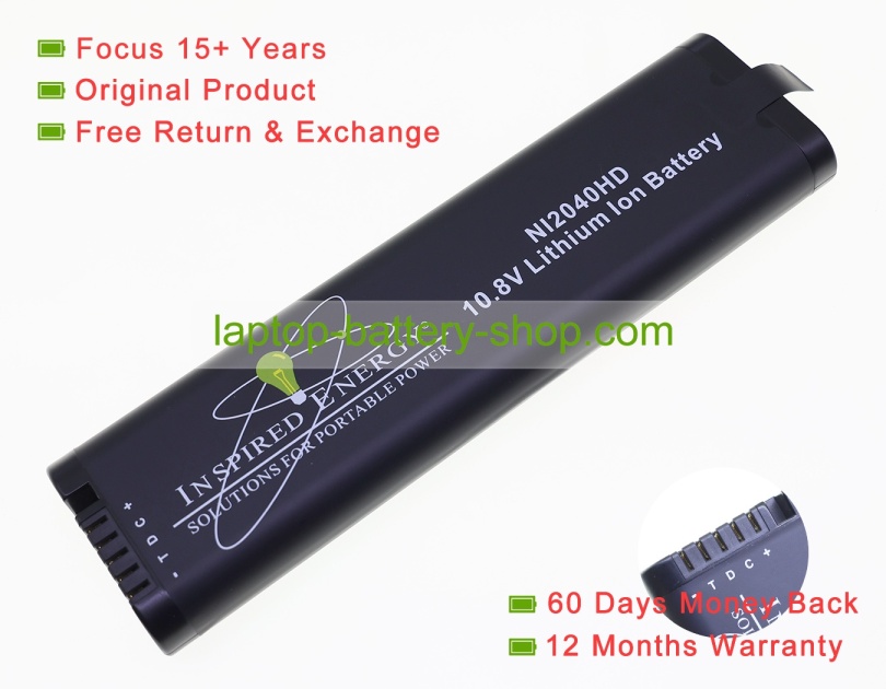 Inspired energy NI2040, LI204SX 10.8V 6600mAh original batteries - Click Image to Close