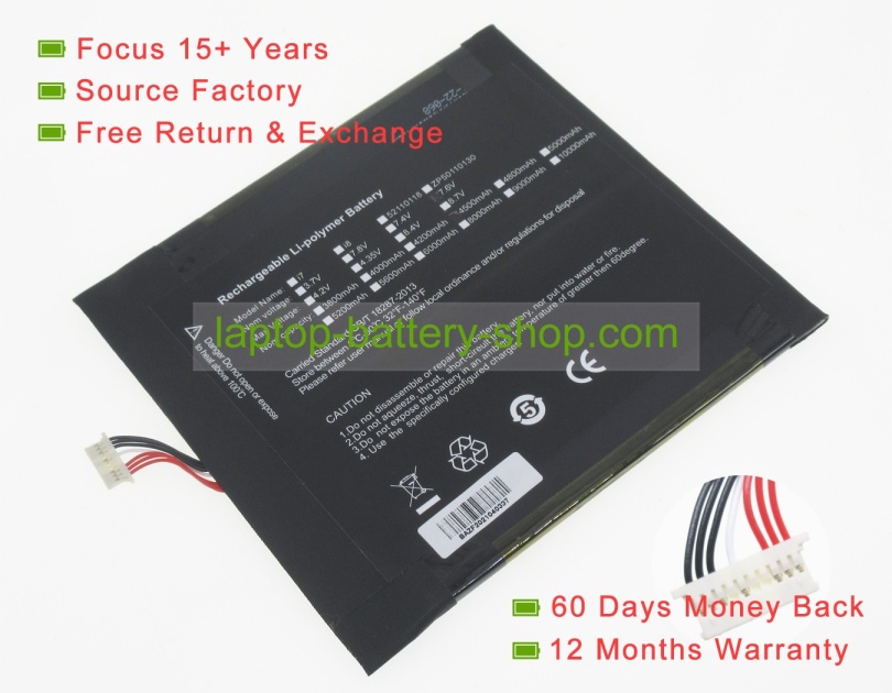 Teclast H-28125140P 7.6V 4500mAh replacement batteries - Click Image to Close