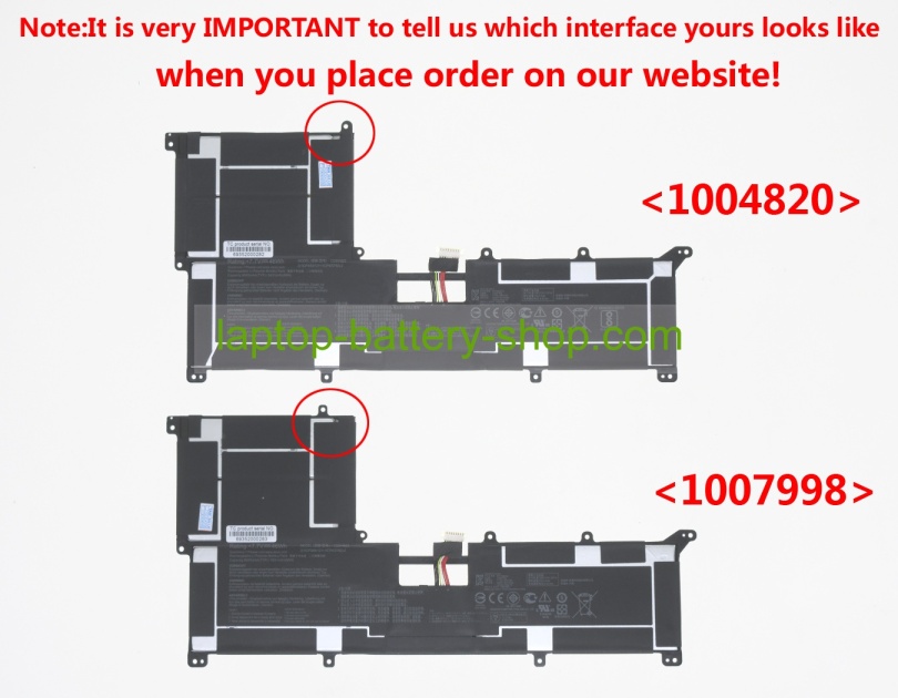 Asus 0B200-02400000, 1ICP4/37/92 -2 7.7V 6005mAh original batteries - Click Image to Close