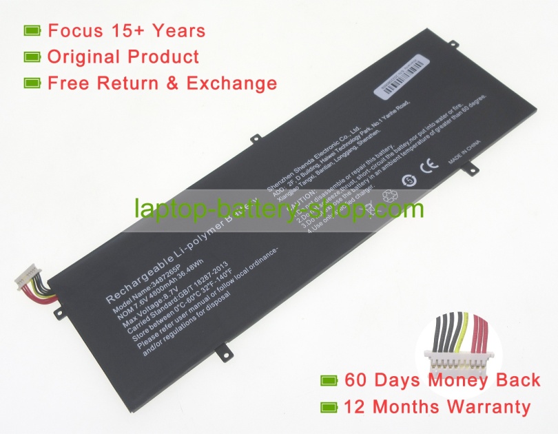 Rtdpart N141, P313PSOC-N141 7.6V 4000mAh original batteries - Click Image to Close