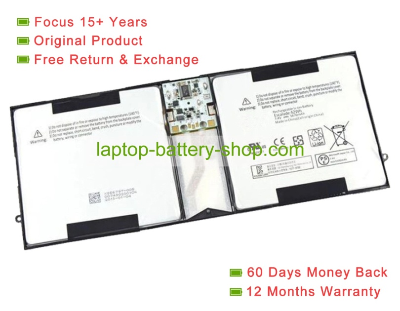 Microsoft 96BTA016H 7.4V 5676mAh original batteries - Click Image to Close