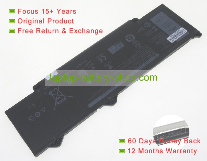 Dell V7TXF, GRWKG 11.4V 3680mAh original batteries - Click Image to Close