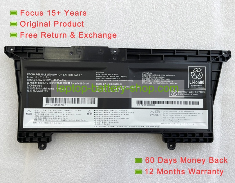 Fujitsu FMVNBP255, FPB0362S 7.56V 4280mAh original batteries - Click Image to Close