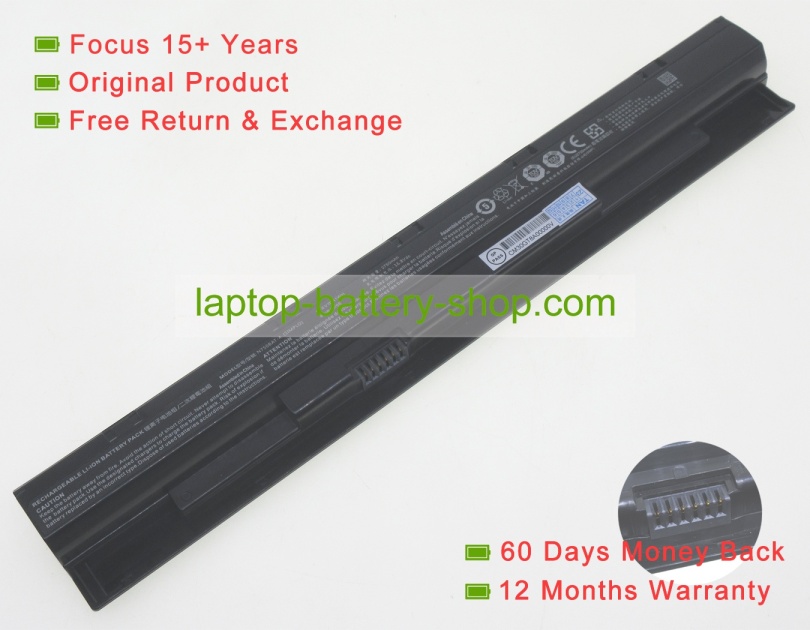 Clevo N750BAT-4, 4ICR19/66 14.6V 2750mAh original batteries - Click Image to Close