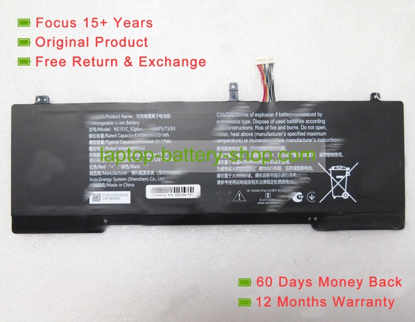 Rtdpart X2PLUS, NS151C 11.55V 4430mAh original batteries - Click Image to Close