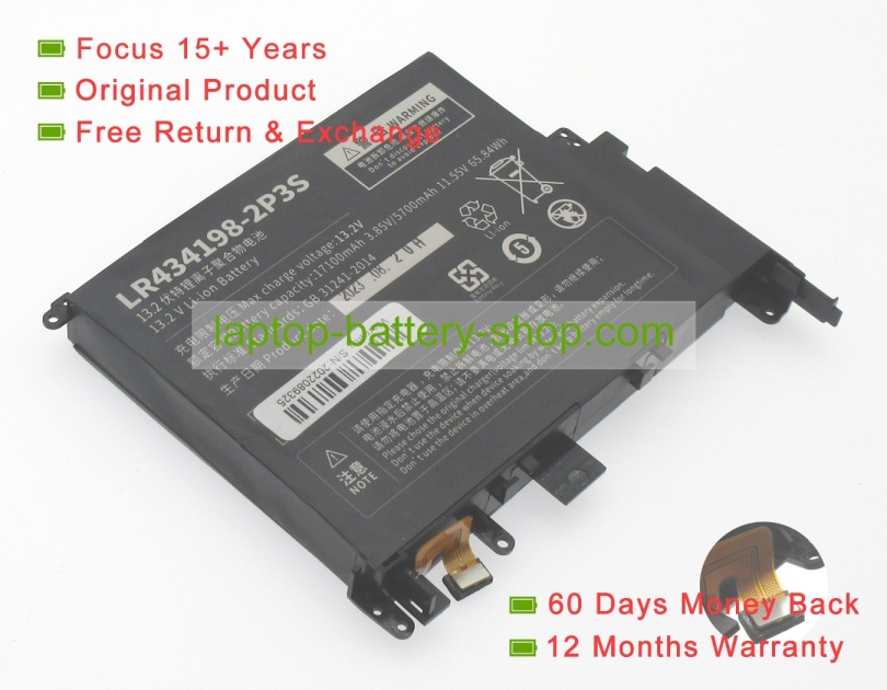 One mix LR434198-2P3S, 434198 11.55V 5700mAh original batteries - Click Image to Close