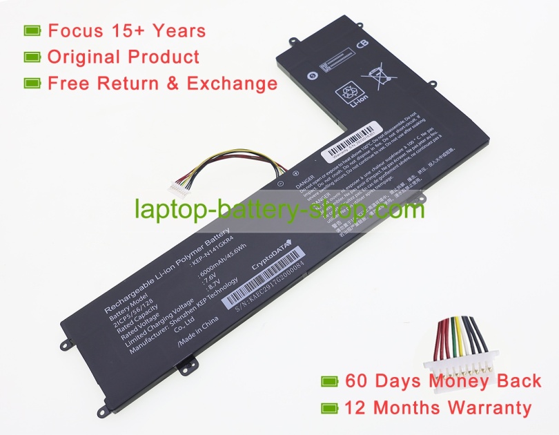 Rtdpart KEP-N141GKR4, N141GKR4 7.6V 6000mAh original batteries - Click Image to Close