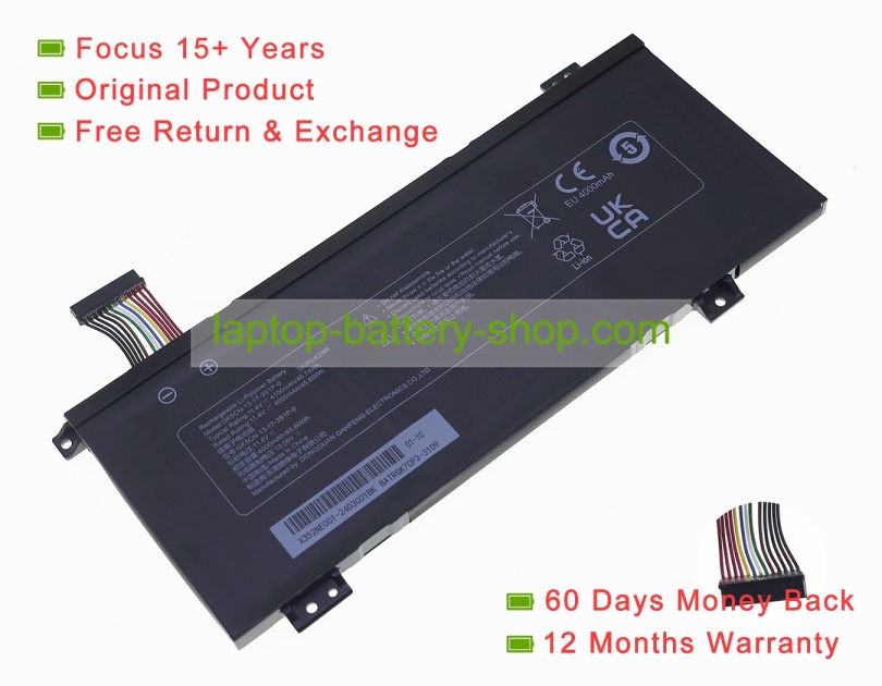 Mechrevo GK5CN-13-17-3S1P-0 11.4V 4100mAh original batteries - Click Image to Close