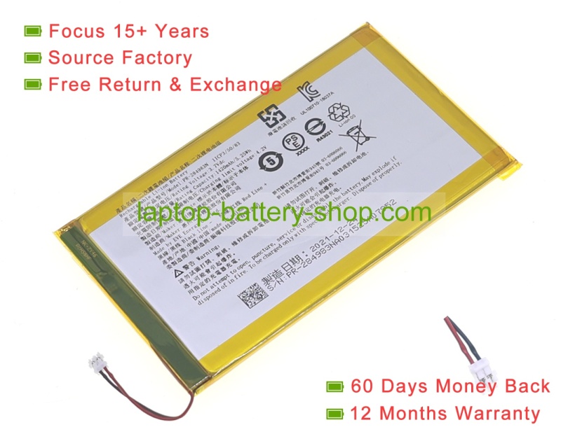 Acer PR-284983N, 11CP3/50/83 3.7V 1420mAh replacement batteries - Click Image to Close