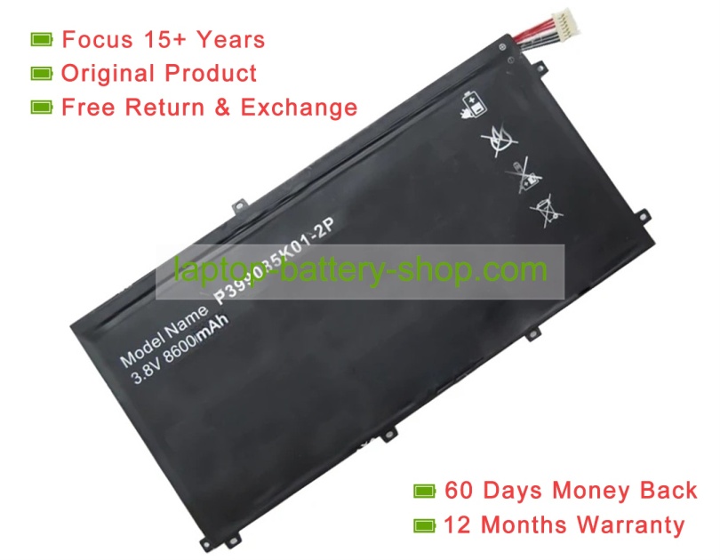 Rtdpart P399085K01-2P, 399085 3.8V 8600mAh original batteries - Click Image to Close