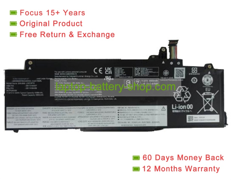 Lenovo SB11H56307, L23C3P70 11.61V 4900mAh original batteries - Click Image to Close