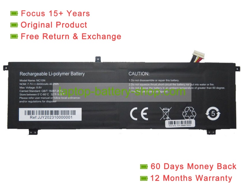 Rtdpart NC15N 7.7V 6000mAh original batteries - Click Image to Close