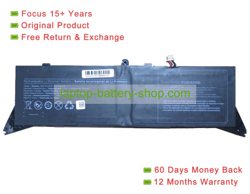 Positivo 3567121-2S1P 7.4V 4000mAh original batteries - Click Image to Close