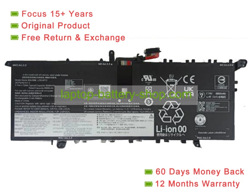 Lenovo SB11N42052, L23C4PF2 7.74V 9044mAh original batteries - Click Image to Close