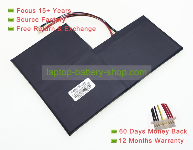 Bmax 496587-3S1P 11.4V 4800mAh replacement batteries - Click Image to Close