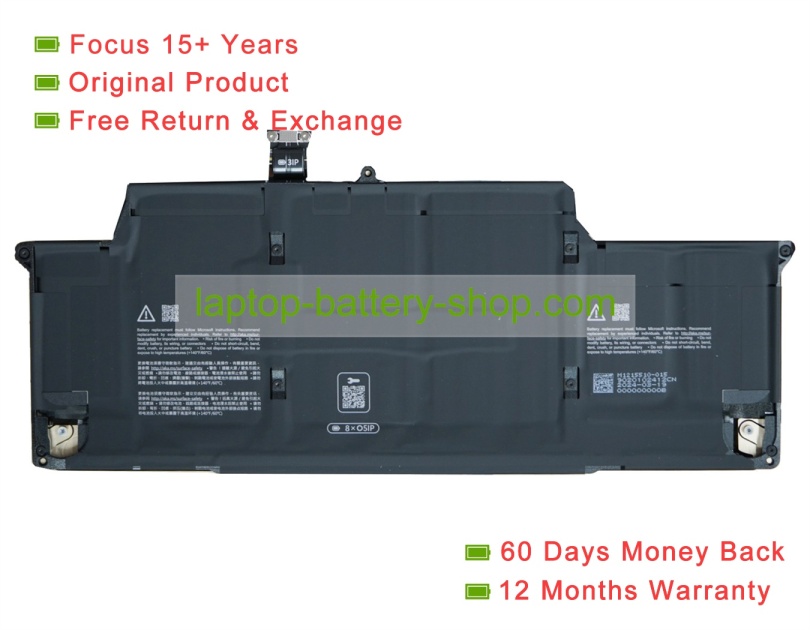 Microsoft G3HTA077H, M1215510-014 11.38V 4598mAh original batteries - Click Image to Close