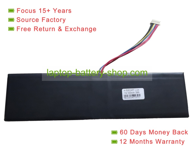 Rtdpart 4562245P, 4560260P 7.6V 5000mAh replacement batteries - Click Image to Close