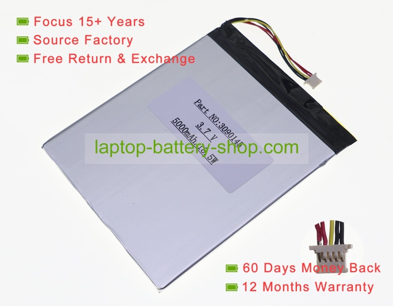 Other 3090145 3.7V 5000mAh replacement batteries - Click Image to Close